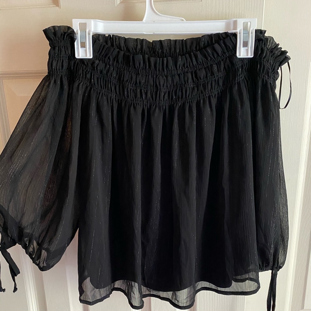 Off shoulder top with shimmer